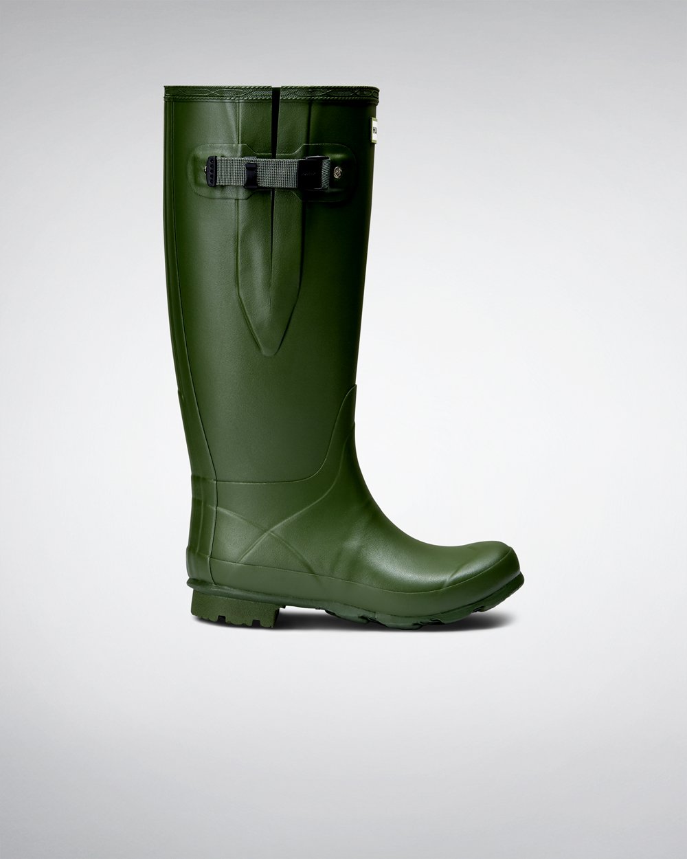 Womens Hunter Wide Fit Rain Boots Green - Norris Field - 0574982-QS